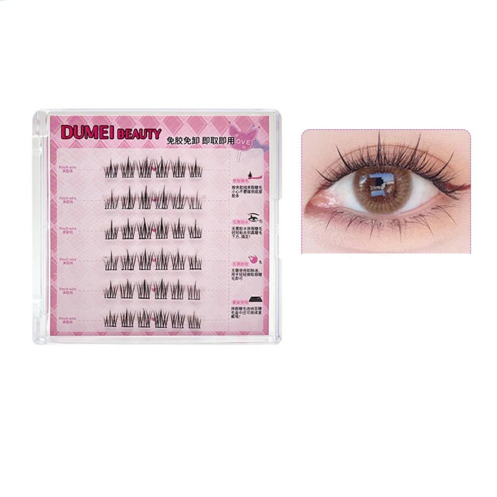 Makeup Adhesive False Eyelashes Sweet False Eyelash Clusters Glue Free Fake Lashes  Grafting Lashes