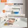 Wall-Mounted Baby Changing Station, Horizontal Foldable Diaper Change Table with Safety Straps and Hanging Rods, Use in Commercial Bathrooms, Daycare