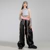 Girls Jazz Dance Outfit Set With Sequin Hooded Crop Top Black Pants Streetwear Performance Costume Kids Teens