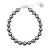 jewelCOUNTY Classic Anagram Pearl Bracelet[Grey/92.5Silver]