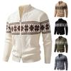 Men's Cardigan Sweater Warm Cold Blouse Outerwear Thick Knitted Zipper Sweaters Jacket Knitwear