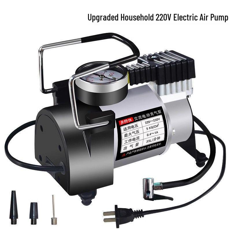 Yipao Tong 220V Электрический воздушный насос - Быстрое надувание для домашнего использования, Многофункциональный электрический цилиндр давления.
