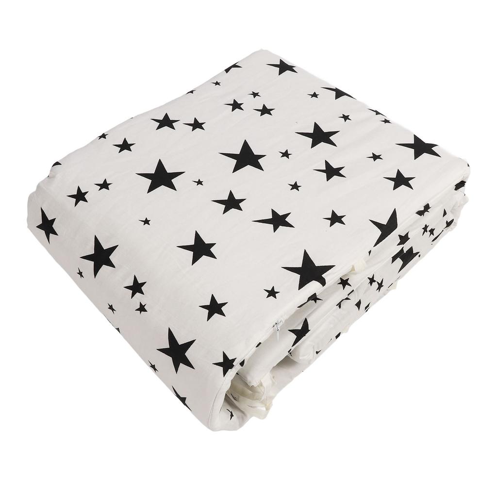 Baby Bed Bumper Removable Washable Printed One Piece Crib Bumper Infant Safety Bed Rail for All