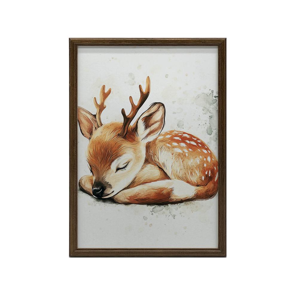 Plakat Śpiąca Sarenka Plakat Śpiąca Sarenka, 30X40 Cm, Bez Ramy, Płótno Premium Na Blejtramie