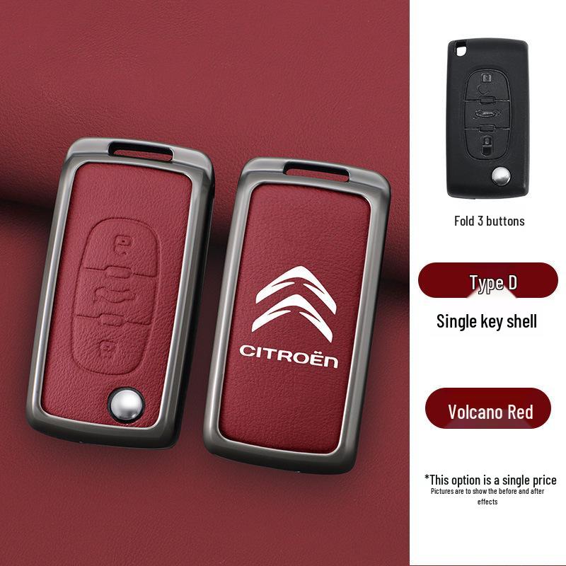 Чехол для ключа Citroen для C4/C5 (2011-2013) Модели - Складная металлическая пряжка-ракушка