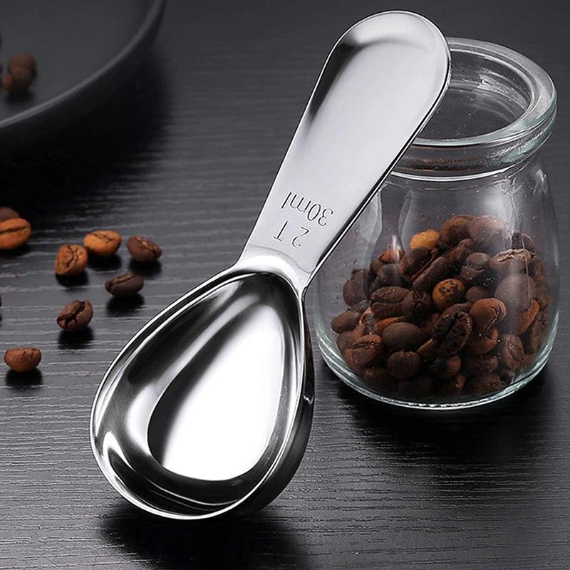 Stainless Steel Coffee Spoon And Measuring Spoon Coffee Utensil With Graduated Measuring Spoon Precise Ergonomic Spoon