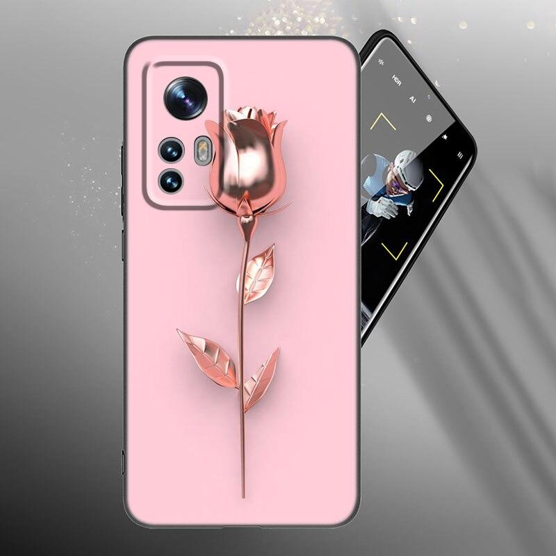 Love Rose Gold Style Phone Case For Xiaomi Mi 10T 11i 11T Note 10 11 Lite NE F1 POCO F3 M3 X3 GT NFC M4 X4 Pro 5G Black Cover