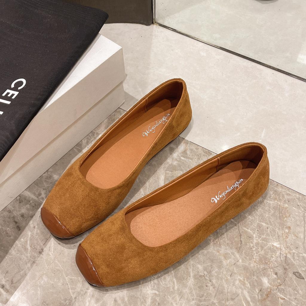 Flat-bottomed Temperament Apricot Single Shoes Spring and Autumn 2025 New Summer Gentle