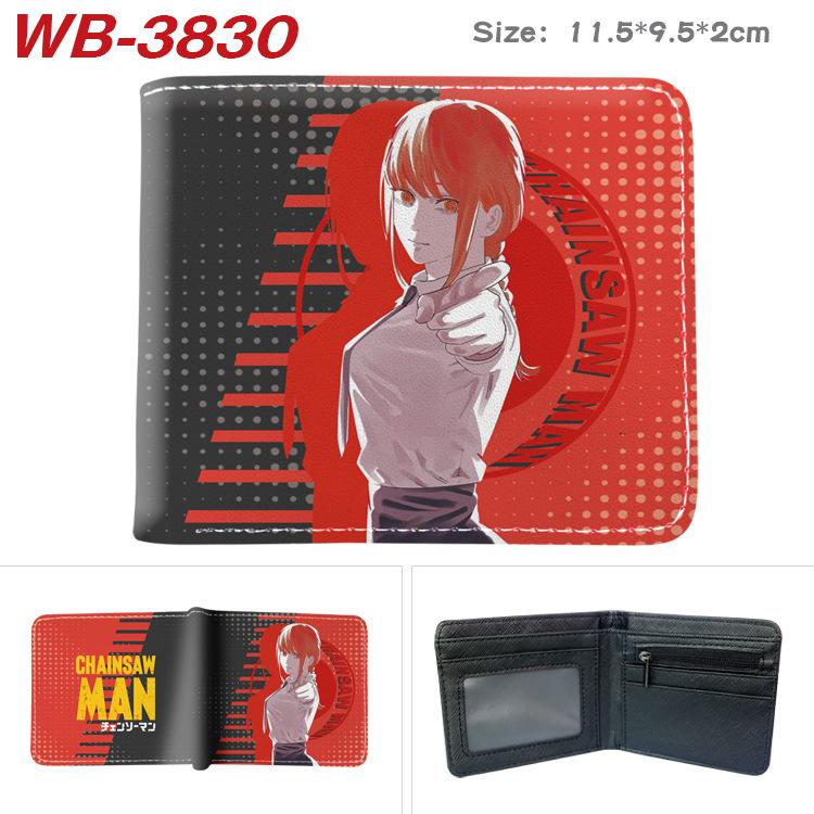 Chainsaw Man Anime Wallet Portable Large Capacity Full Color Folding Leather Purse Unisex Coin Bag