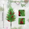 Christmas Pine Needle Ground Plug: Soft Rubber Decorative Green Plant Ornament for Festive Outdoor Atmosphere