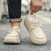 Autumn new foot cover lazy shoes casual leather shoes soft sole fashion lightweight men's shoes