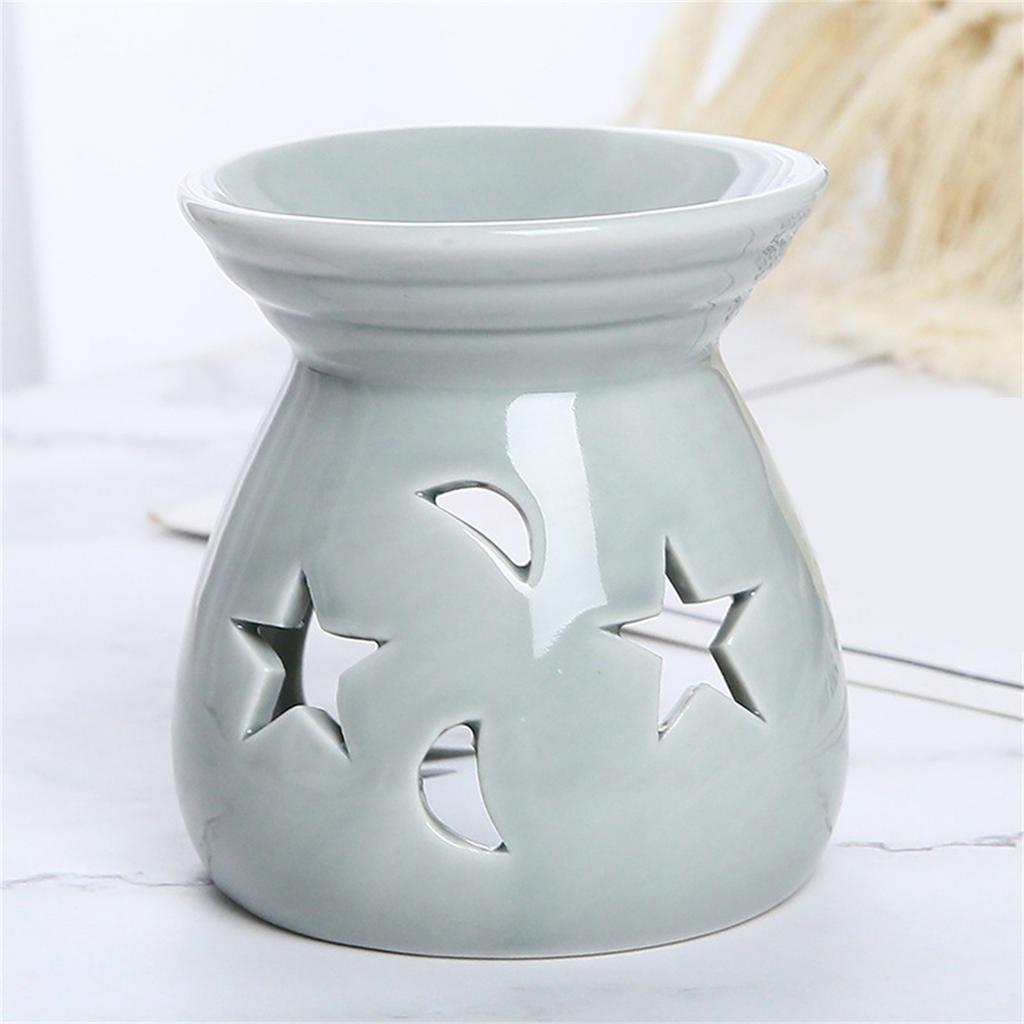 Handcraft Ceramic Star And Moon Incense Burner Essential Oil Burner For Aromatherapy Meditation Perfect Home Decors Gift