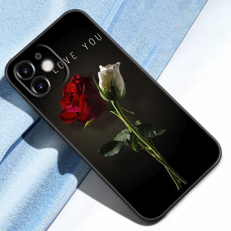 Чехол для телефона с цветами красной розы для iPhone Samsung Galaxy Redmi Xiaomi Oppo OnePlus Note SA 7 8 9 10 11 12 13 14 20 21 22 23 53 54 Pro Max Plus Ultra