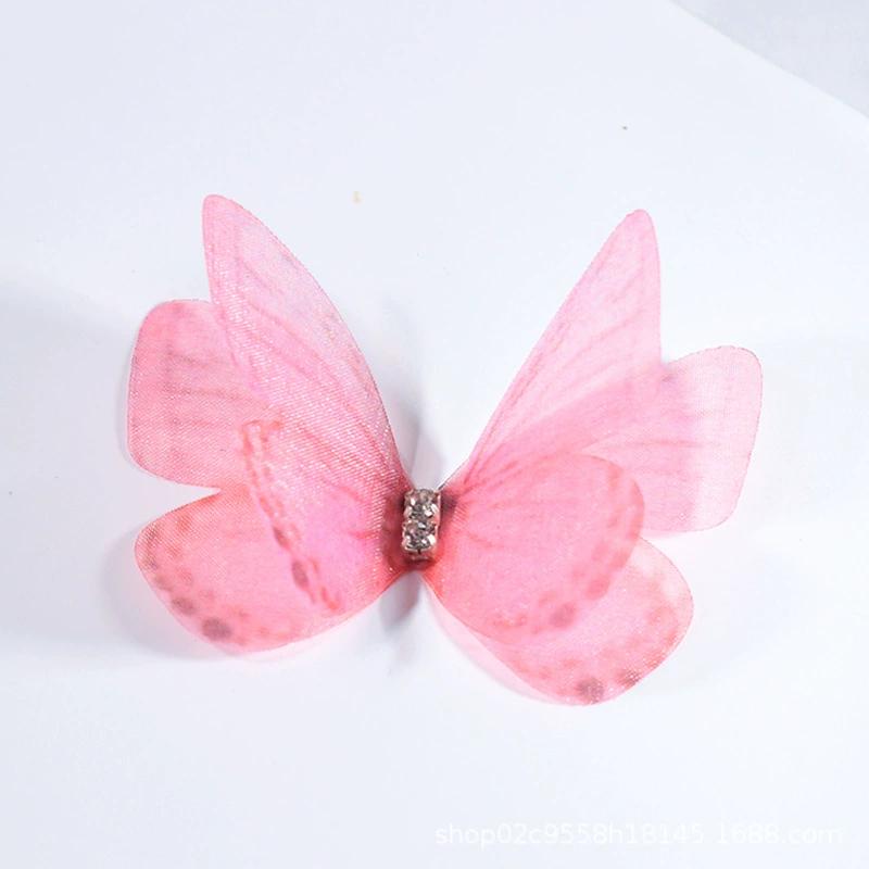 50pcs Mini Fabric Craft Butterflies 3D Simulation Pastel Butterfly Decorations for DIY Crafts Headdresses and Home Decoration.