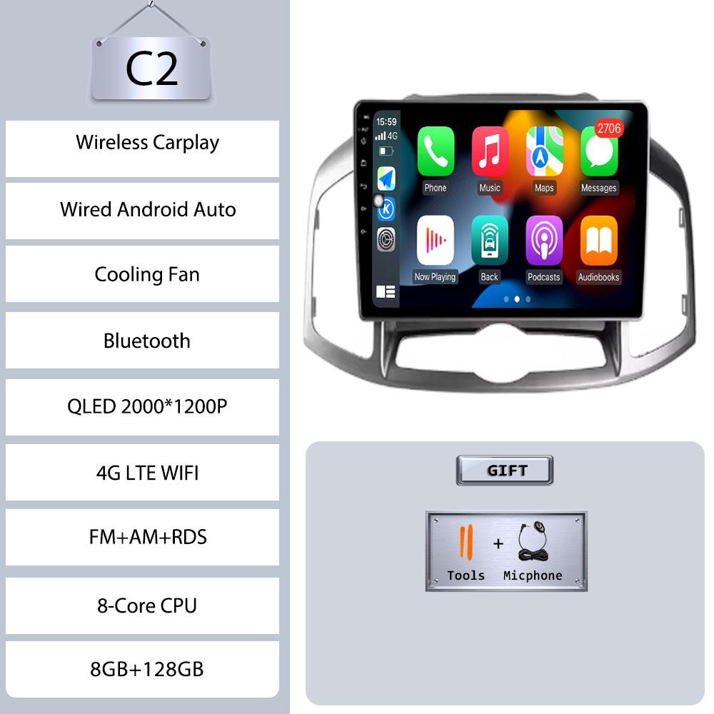Автомагнитола 10 дюймов для Chevrolet Captiva 1 2012 - 2017 Android 16 Carplay GPS Навигация Bluetooth FM 4G Мультимедийный плеер