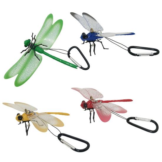 Поддельное украшение в виде стрекозы с карабином, портативное средство от комаров для кемпинга, имитация 3D