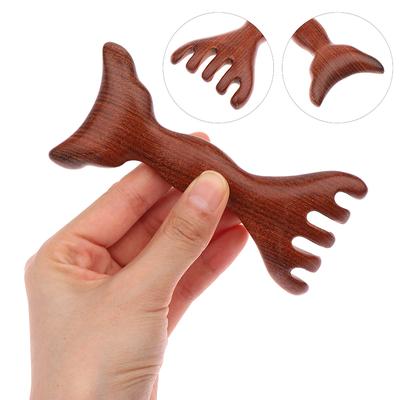 Деревянная расческа для массажа меридианов Health Head Акупунктура Расслабляющий массажер для кожи головы и тела для скребков лица Расслабляющий инструмент для тела Антистатический