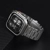 Ремешок+корпус из нержавеющей стали для Apple Watch 44мм 45мм 41мм 40мм Улучшенный ТПУ корпус Iwatch Series 9 8 7 6 SE 5 4 Металлический браслет