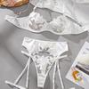 Изысканный цветочный комплект нижнего белья с вышивкой - Стильный четырехкомпонентный набор бюстгальтеров