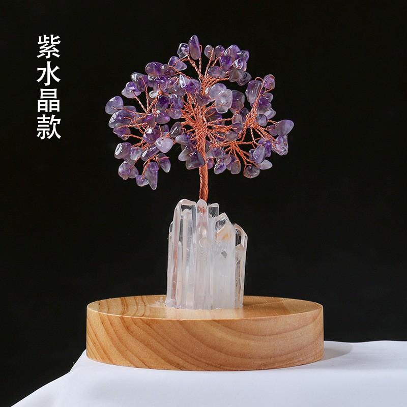 Натуральный аметистовый подсвечник в виде дерева, украшение для стола, белый кристалл, одинарный кристалл, энергетический камень, украшение для прикроватной лампы