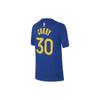 Nike Футболка Golden State Warriors с принтом букв и цифр, круглым вырезом, трикотажная, с коротким рукавом, детские топы, синяя DR0781-495