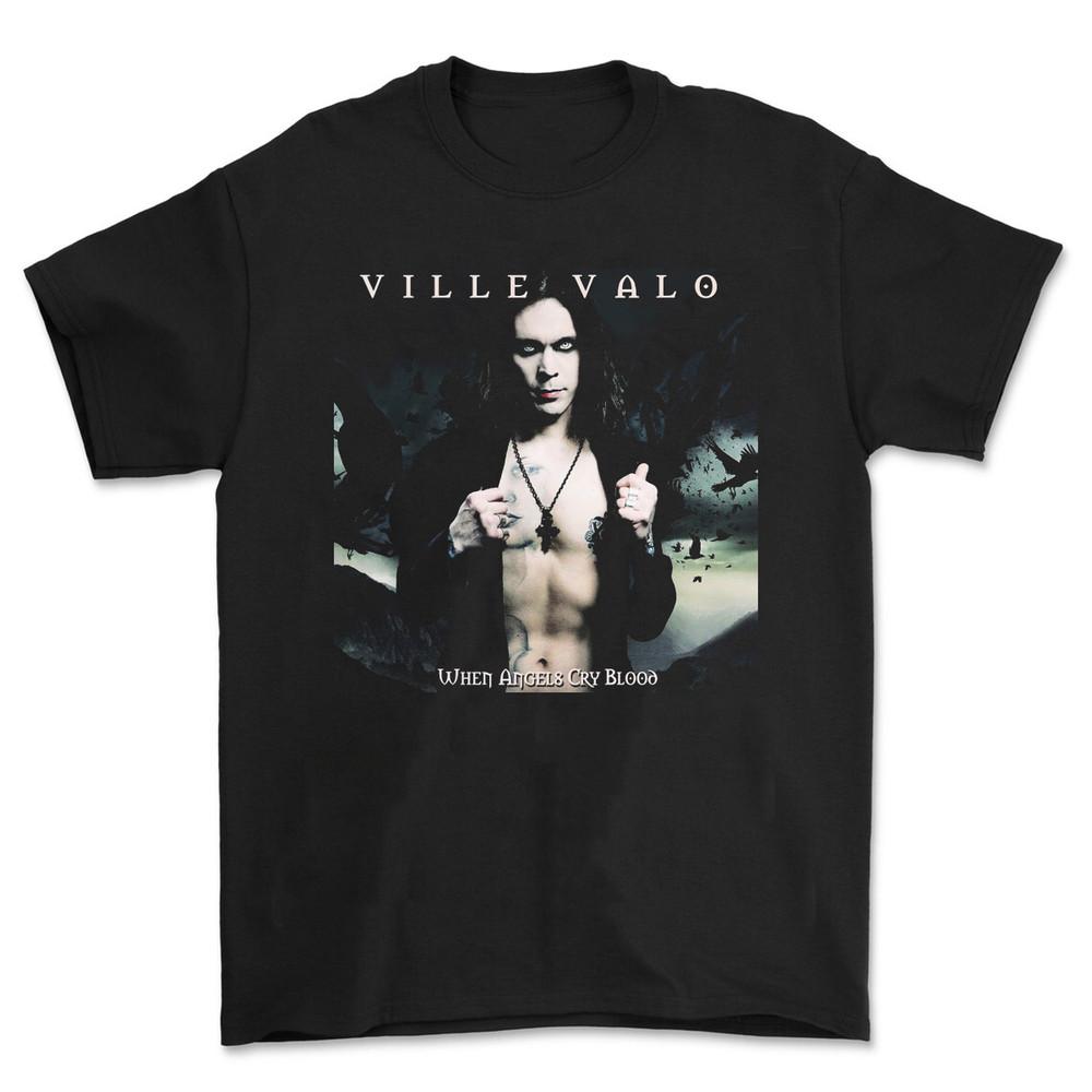 Ville Valo When Angels Cry Blood Tee Short Sleeve Adult Shirt