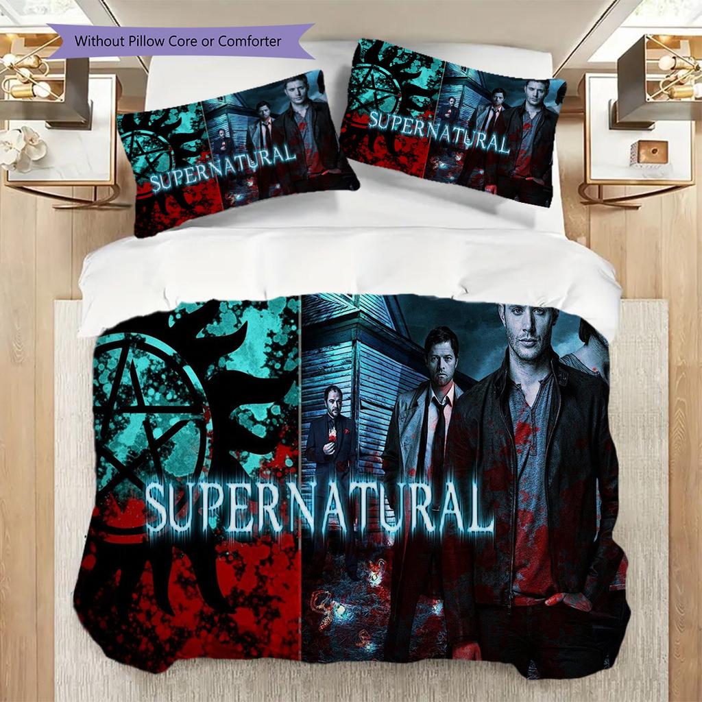 Supernatural Final Season Unveiled Threepiece Set 1 Duvet Cover 2 Pillowcase Without Core Duvet Cover And Pillowcase