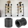 Новые черные фитинги для труб ковкий чугун 1/2'' 3/4'' 1'' Резьбовой угольник для соединения труб Сантехнический фитинг для труб