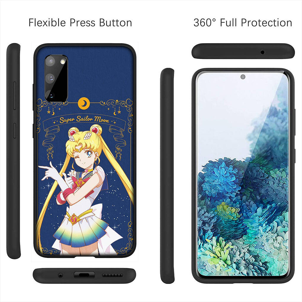 Чехол для iPhone 17 16 15 Xiaomi Poco Redmi Note 14 13 12 11 Pro Max 9 16e Samsung Galaxy S25 S24 S23 OPPO Huawei Sailor Cartoon Moon Чехол для телефона
