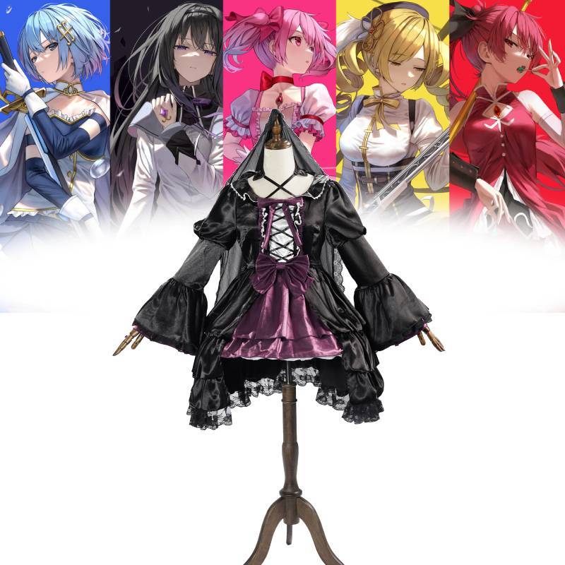 Косплей-платье Акеми Хомуры из Puella Magi Madoka Magica, со спандексом, для ролевых игр