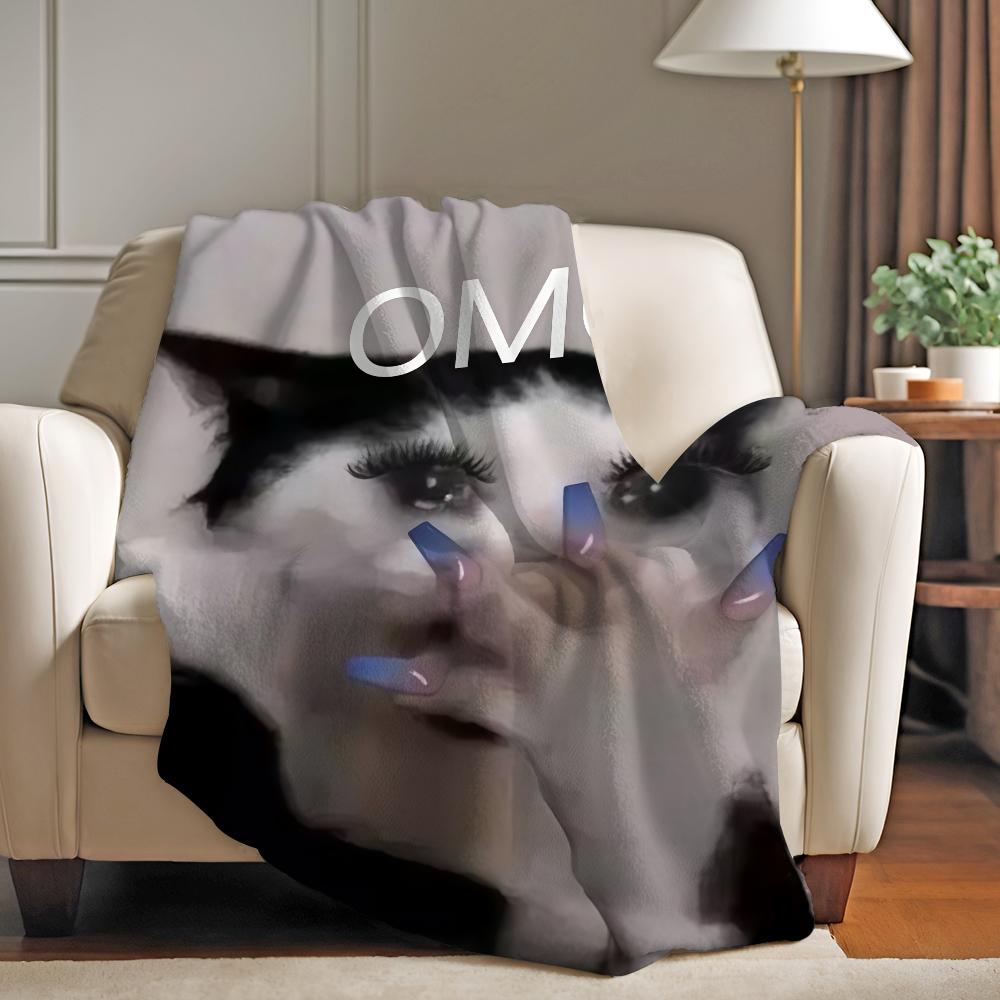 Funny Emoticons Cat meme Blanket For Sofa Office Bed Plane Travel Sleep Read Relax Camping Soft And Warm