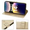 Coque pour Xiaomi Redmi Note 14 Pro 5G (pas pour 4G) Protection Cuir Synthétique Antichoc Doré Motif Papillon Fleurs