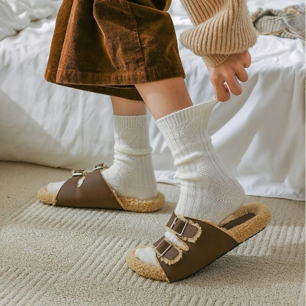 Утепленные гольфы до середины икры, термоноски женские, махровые носки, повседневные носки из имитации кашемира