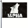 2D Flat, 2D Door Banner, Multifunctional, 2D Flag Door Banner, 1pc, Alpha Lone Wolf Flag, Made of Fade-resistant Polyester, Suitable for Outdoor Displ