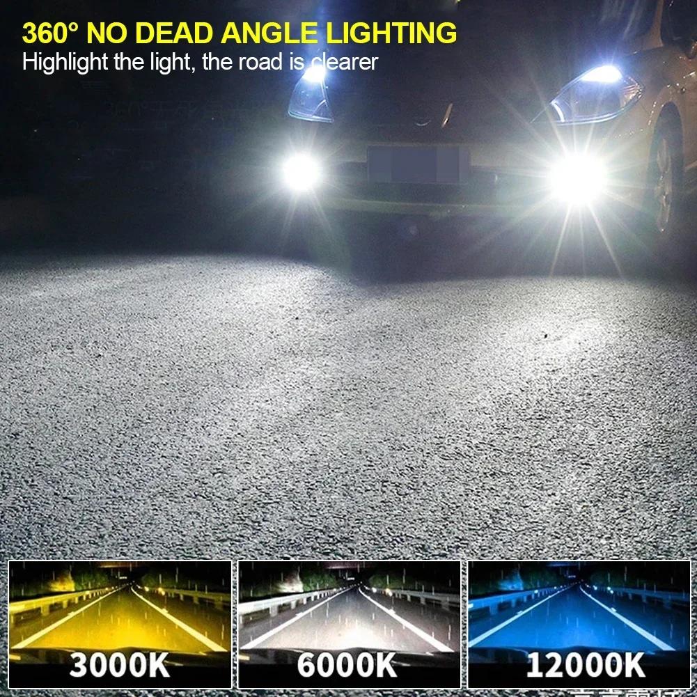 1/2 шт. 12 В H4 H7 светодиодная фара H11 H8 H9 H1 H3 автомобильная противотуманная фара светодиодная лампа 9005 9006 Hb3 Hb4 автоматические ходовые огни 12000 лм 6000 К