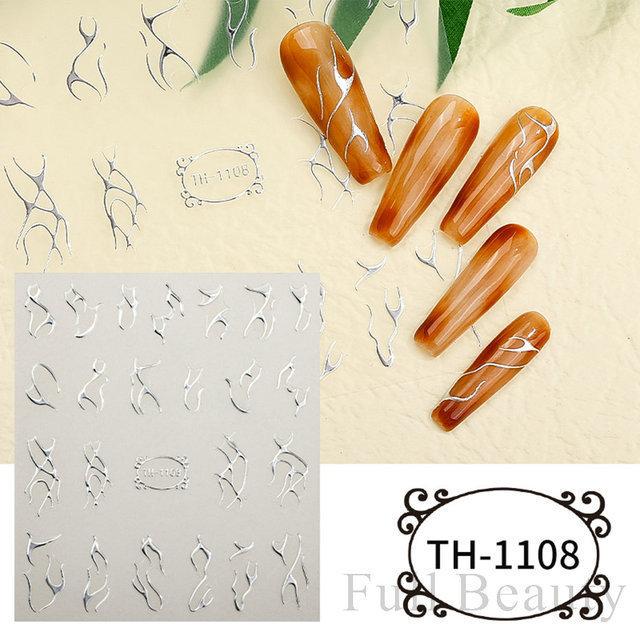 Nail Art Sticker, European And American Style Snake Year Cartoon Snake Pattern Small Spirit Snake Thin Tough Adhesive Nail Sticker