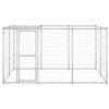 VidaXL Chenil Extérieur Acier Galvanisé avec Toit 7,26 m² Enclos Niche Cage 3082303