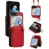 Чехол для телефона из искусственной кожи для Samsung Galaxy Z Flip6 5 4 3 5G, противоударный ремешок через плечо, длинный ремешок, складывающийся вверх и вниз