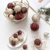Matte Red Champagne Christmas Ornaments Ball Set Tree Decoration 4cm 6cm 8cm Assorted Sizes