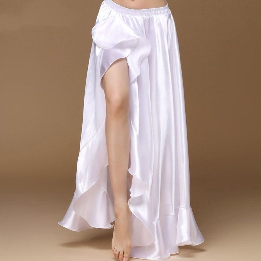 Oriental Spanish Skirt Side Pulling Belly Dance Skirt Show Costumes for Women