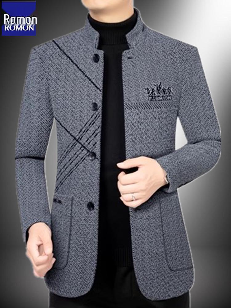 Мужская шерстяная куртка LOMON: Осенняя верхняя одежда в стиле Business Casual для среднего и молодого возраста, больших размеров, высококачественный папин стиль.
