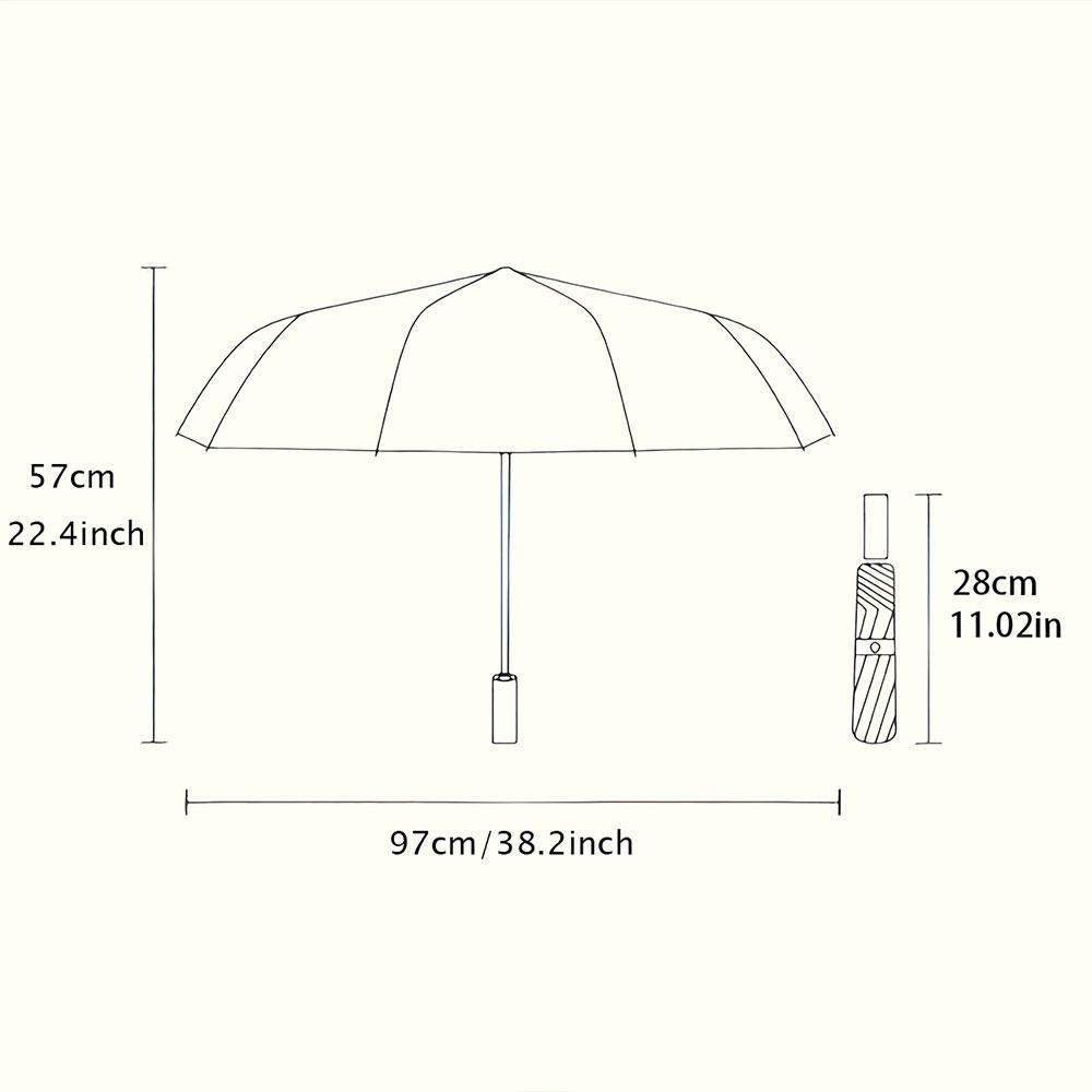 Decorative Round Pixel Creeper Face Green Patterned Umbrella