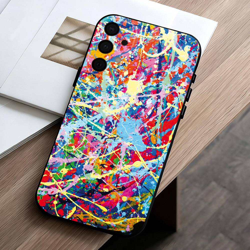 Крутой C-Цветной G-Граффити чехол для телефона Samsung Galaxy A73,A72,A71,A70,A53,A52,A51,Другие Мягкий Черный корпус