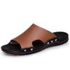Genuine Leather Men Slippers Summer Men Beach Slippers Fashion Men Beach Sandals Outdoor Casual Walking Flip Flops Men Shoes