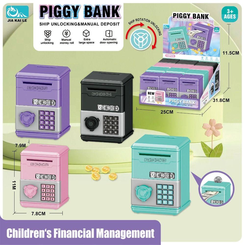 Password Cash Saving Money Box Mini Money Saving Bank New Children's Piggy Bank Boys Girls