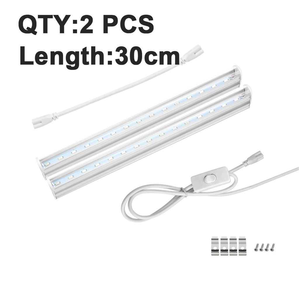 LED Grow Light 1-5Pcs T5 Tube Full Spectrum Phytolamps With Switch Cable EU Plug For Plants Vegetable Flowers Seeds Phyto Seedling Lamp Grow Tent Lamp