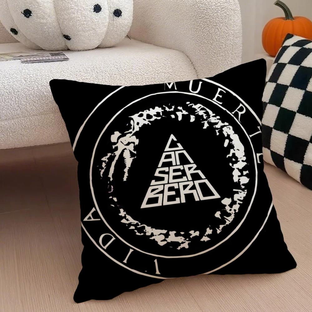 Logo C-Canserbero Singer Star Pillow Case Anti-dustmite Pillowcase Invisible zipper silky short plush Sofa cushion cover