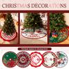 Christmas Tree Skirt Red Xmas Tree Ornaments, For Soft Plush Christmas Tree Mat With Snowy Pattern For Decorations Holiday Party