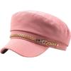 Морской картуз газетчика Золотой для Going CZ302 [Белый Клык] Кепка, Кепка, Цепочка, Шляпа, На выход, Путешествия, Козырек, Женский, (розовый)