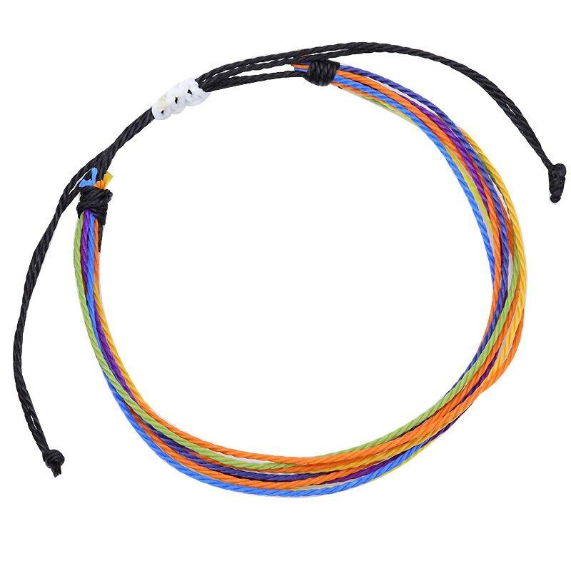 16 цветов, богемный, ручной работы, многослойный, цветной, счастливый, хлопковый, веревочный, водонепроницаемый, женский, солнечный, пляжный, серфинг, ювелирные изделия